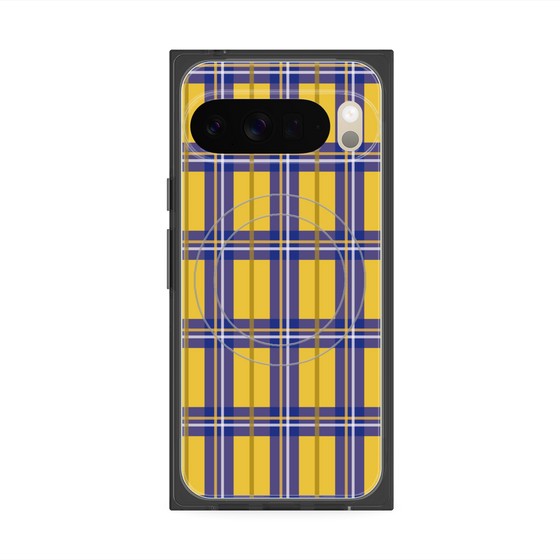 プレミアムスクエアケース with Pixelsnap［ Tartan Check - Yellow ］