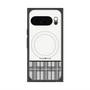 プレミアムスクエアケース with Pixelsnap［ CASEPLAY Tartan Check - Gray ］