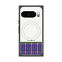 プレミアムスクエアケース with Pixelsnap［ CASEPLAY Tartan Check - Purple ］