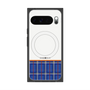 プレミアムスクエアケース with Pixelsnap［ CASEPLAY Tartan Check - Blue ］