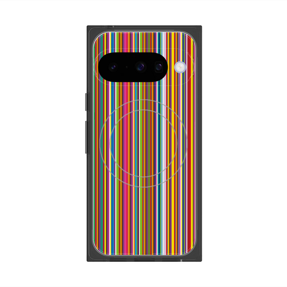 プレミアムスクエアケース with Pixelsnap［ Colorful Stripe ］