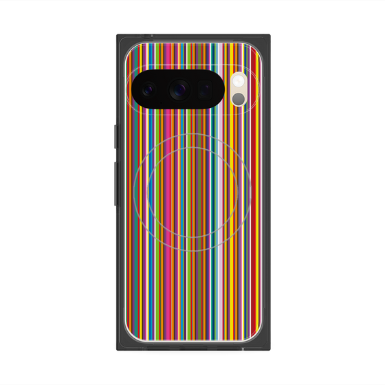 プレミアムスクエアケース with Pixelsnap［ Colorful Stripe ］