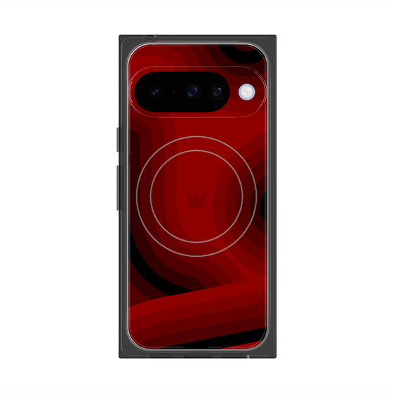 プレミアムスクエアケース with Pixelsnap［ CASEPLAY Winding Pattern - Red ］