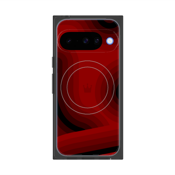 プレミアムスクエアケース with Pixelsnap［ CASEPLAY Winding Pattern - Red ］
