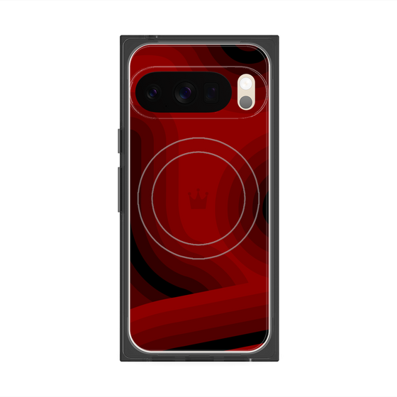 プレミアムスクエアケース with Pixelsnap［ CASEPLAY Winding Pattern - Red ］