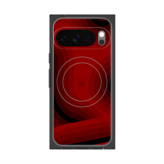 プレミアムスクエアケース with Pixelsnap［ CASEPLAY Winding Pattern - Red ］