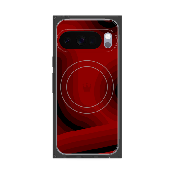 プレミアムスクエアケース with Pixelsnap［ CASEPLAY Winding Pattern - Red ］