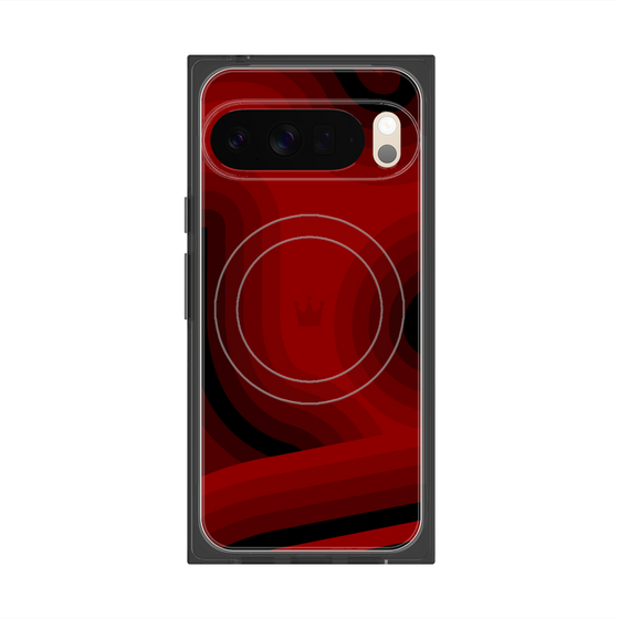 プレミアムスクエアケース with Pixelsnap［ CASEPLAY Winding Pattern - Red ］