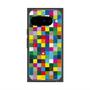 プレミアムスクエアケース with Pixelsnap［ CASEPLAY Rainbow Check ］