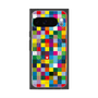 プレミアムスクエアケース with Pixelsnap［ CASEPLAY Rainbow Check ］