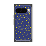 プレミアムスクエアケース with Pixelsnap［ Drawing Dot - Navy ］