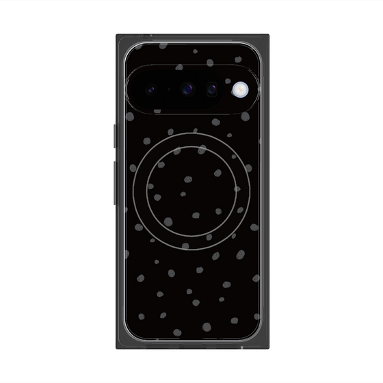 プレミアムスクエアケース with Pixelsnap［ Drawing Dot - Black ］