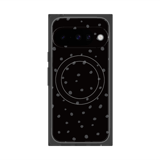 プレミアムスクエアケース with Pixelsnap［ Drawing Dot - Black ］