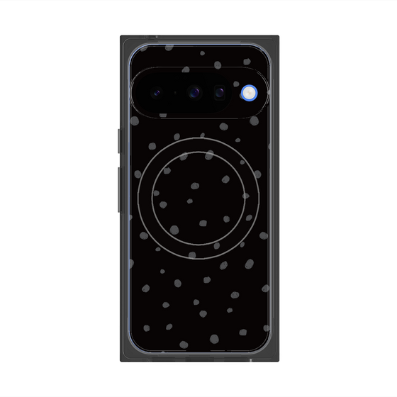 プレミアムスクエアケース with Pixelsnap［ Drawing Dot - Black ］