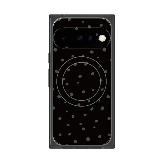 プレミアムスクエアケース with Pixelsnap［ Drawing Dot - Black ］