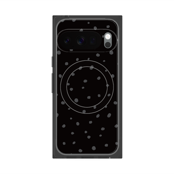 プレミアムスクエアケース with Pixelsnap［ Drawing Dot - Black ］