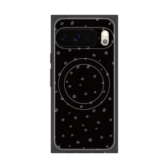 プレミアムスクエアケース with Pixelsnap［ Drawing Dot - Black ］