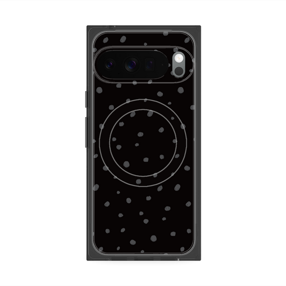 プレミアムスクエアケース with Pixelsnap［ Drawing Dot - Black ］