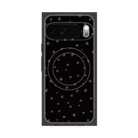 プレミアムスクエアケース with Pixelsnap［ Drawing Dot - Black ］