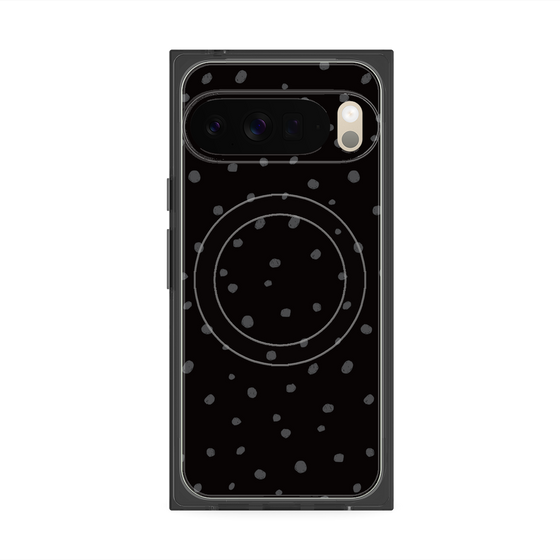 プレミアムスクエアケース with Pixelsnap［ Drawing Dot - Black ］