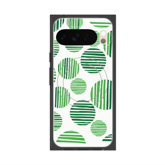 プレミアムスクエアケース with Pixelsnap［ Nordic Dot - Green ］