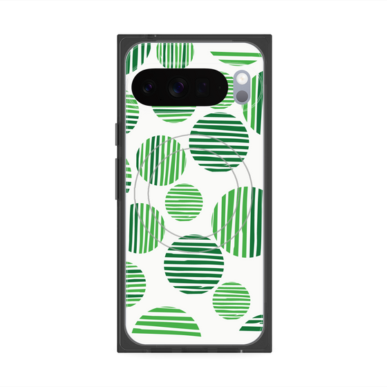 プレミアムスクエアケース with Pixelsnap［ Nordic Dot - Green ］