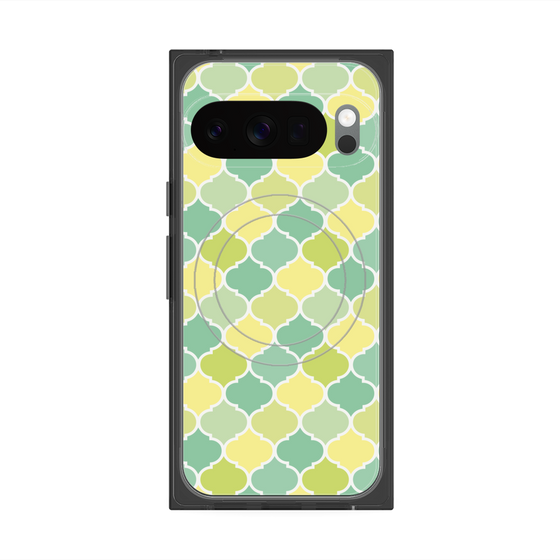 プレミアムスクエアケース with Pixelsnap［ Moroccan1 color - Green ］
