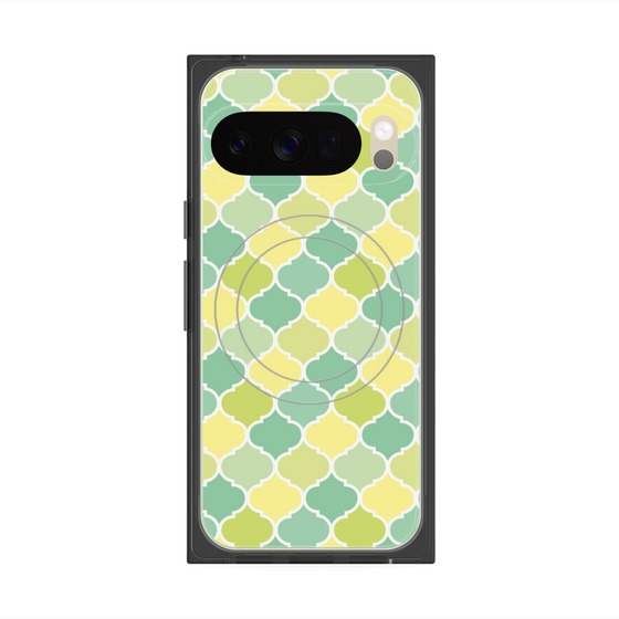 プレミアムスクエアケース with Pixelsnap［ Moroccan1 color - Green ］