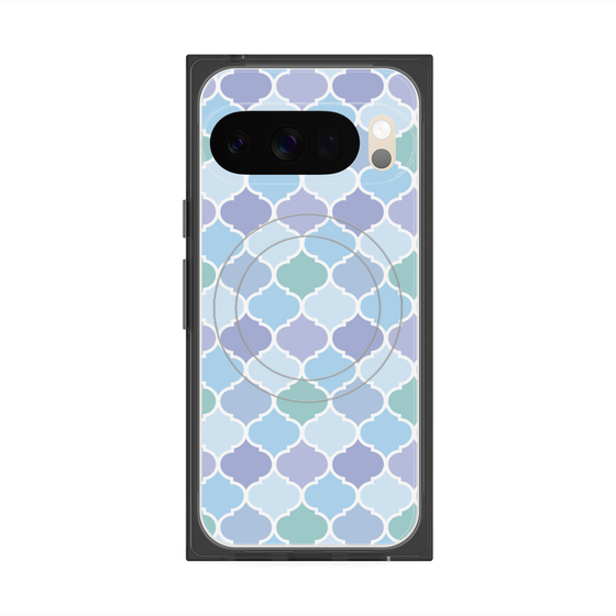 プレミアムスクエアケース with Pixelsnap［ Moroccan1 color - Blue ］