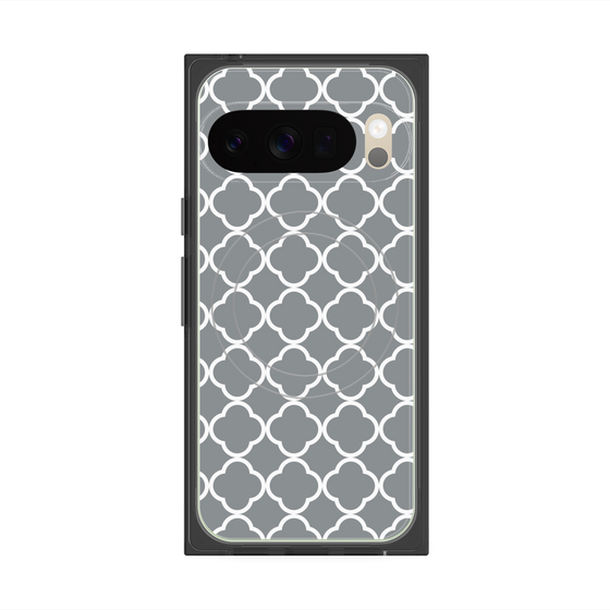 プレミアムスクエアケース with Pixelsnap［ Moroccan2 - Gray ］