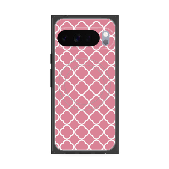 プレミアムスクエアケース with Pixelsnap［ Moroccan2 - Pink ］