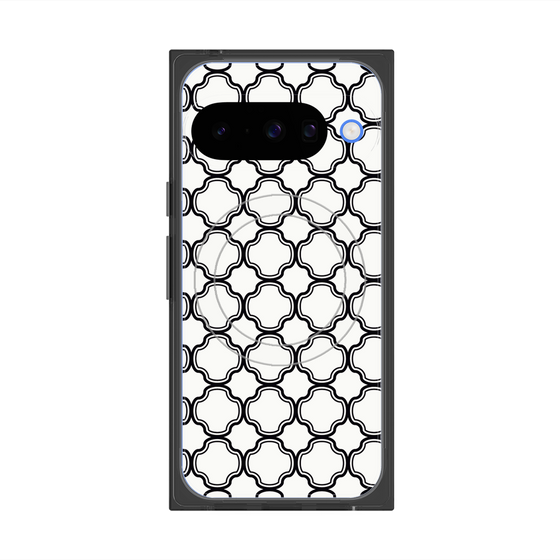 プレミアムスクエアケース with Pixelsnap［ Moroccan3 - Black ］