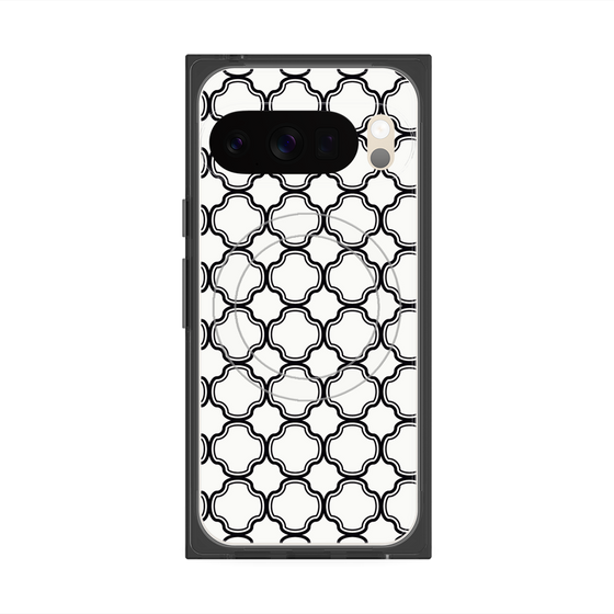 プレミアムスクエアケース with Pixelsnap［ Moroccan3 - Black ］