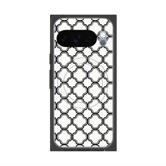 プレミアムスクエアケース with Pixelsnap［ Moroccan3 - Black ］