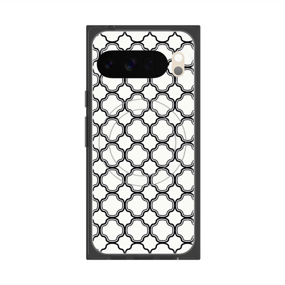 プレミアムスクエアケース with Pixelsnap［ Moroccan3 - Black ］