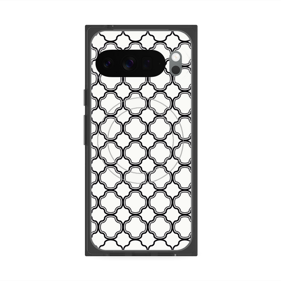 プレミアムスクエアケース with Pixelsnap［ Moroccan3 - Black ］