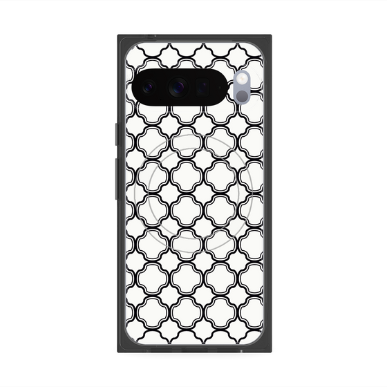 プレミアムスクエアケース with Pixelsnap［ Moroccan3 - Black ］