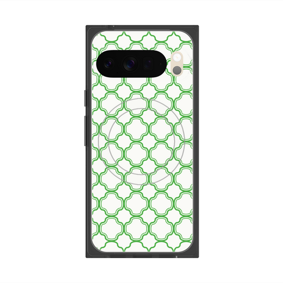 プレミアムスクエアケース with Pixelsnap［ Moroccan3 - Green ］
