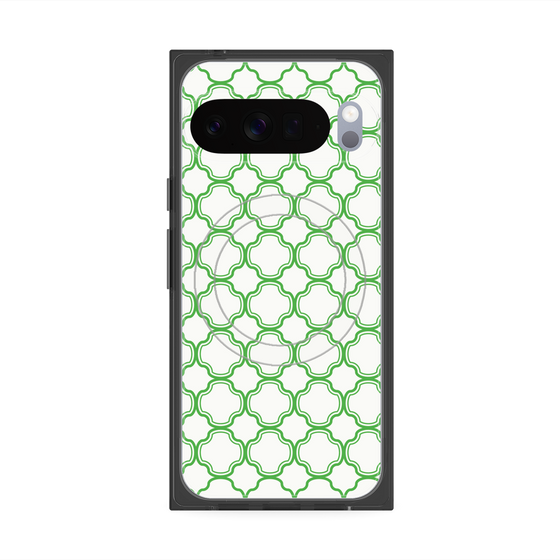 プレミアムスクエアケース with Pixelsnap［ Moroccan3 - Green ］