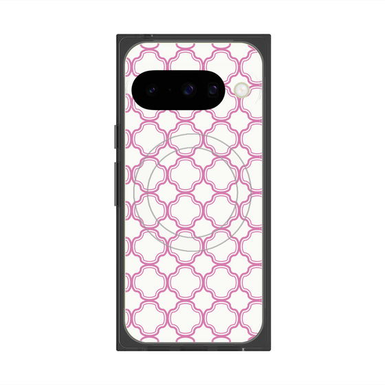 プレミアムスクエアケース with Pixelsnap［ Moroccan3 - Pink ］