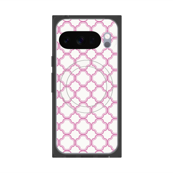 プレミアムスクエアケース with Pixelsnap［ Moroccan3 - Pink ］