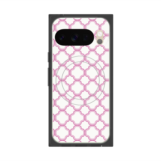 プレミアムスクエアケース with Pixelsnap［ Moroccan3 - Pink ］