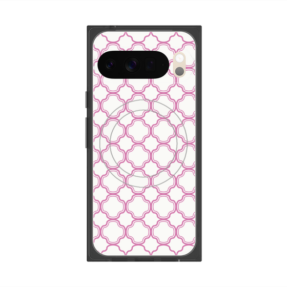 プレミアムスクエアケース with Pixelsnap［ Moroccan3 - Pink ］