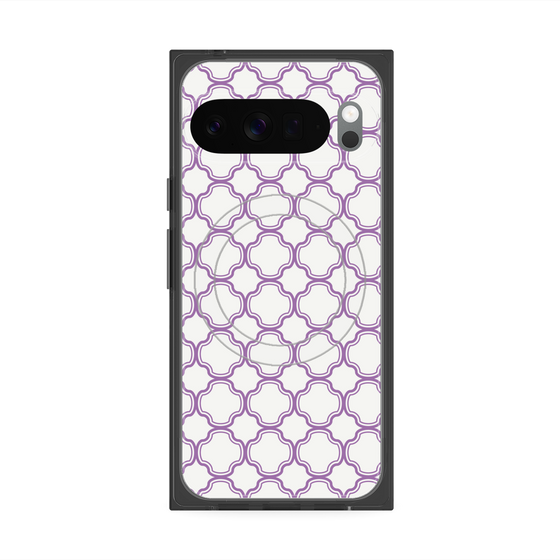プレミアムスクエアケース with Pixelsnap［ Moroccan3 - Purple ］