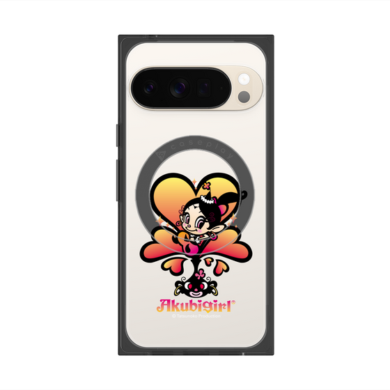 プレミアムスクエアケース with Pixelsnap［ アクビガール - ハート ］