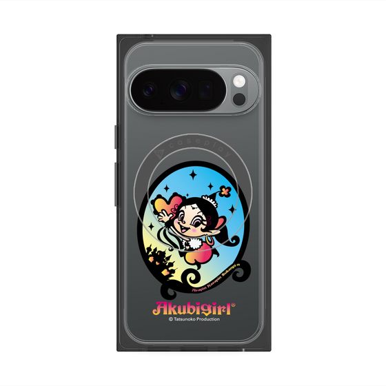 プレミアムスクエアケース with Pixelsnap［ アクビガール - オーバル ］