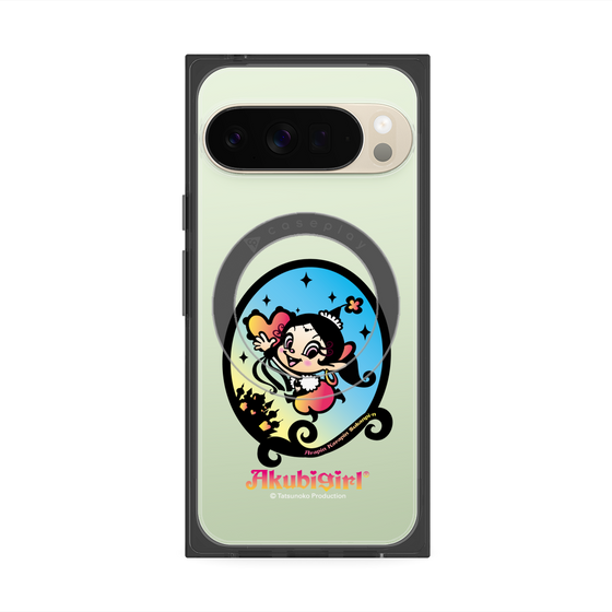 プレミアムスクエアケース with Pixelsnap［ アクビガール - オーバル ］