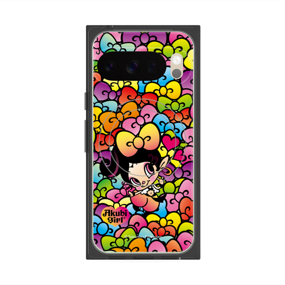 プレミアムスクエアケース with Pixelsnap［ アクビガール - リボン ］
