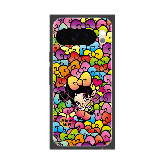 プレミアムスクエアケース with Pixelsnap［ アクビガール - リボン ］