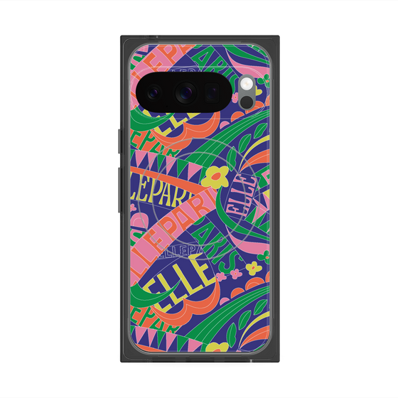 プレミアムスクエアケース with Pixelsnap［ ELLE - ナチュラル ］